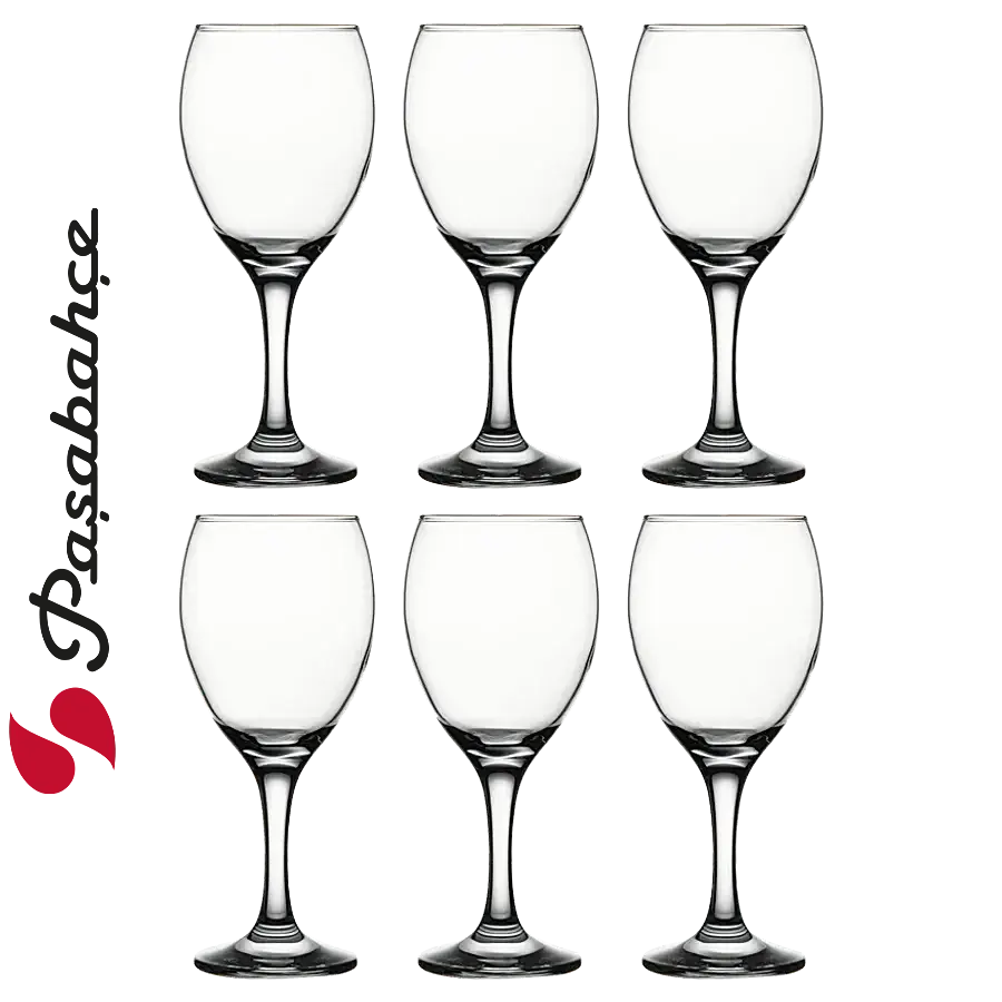 Juego de 6 copas de vino tinto Pasabahce Imperial de 255 ml