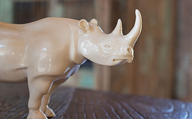 Porcelain Rhino decor