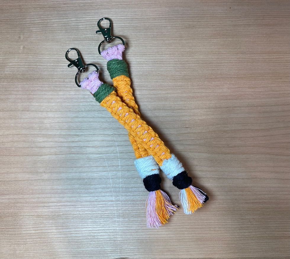 Macrame Pencil Keychain