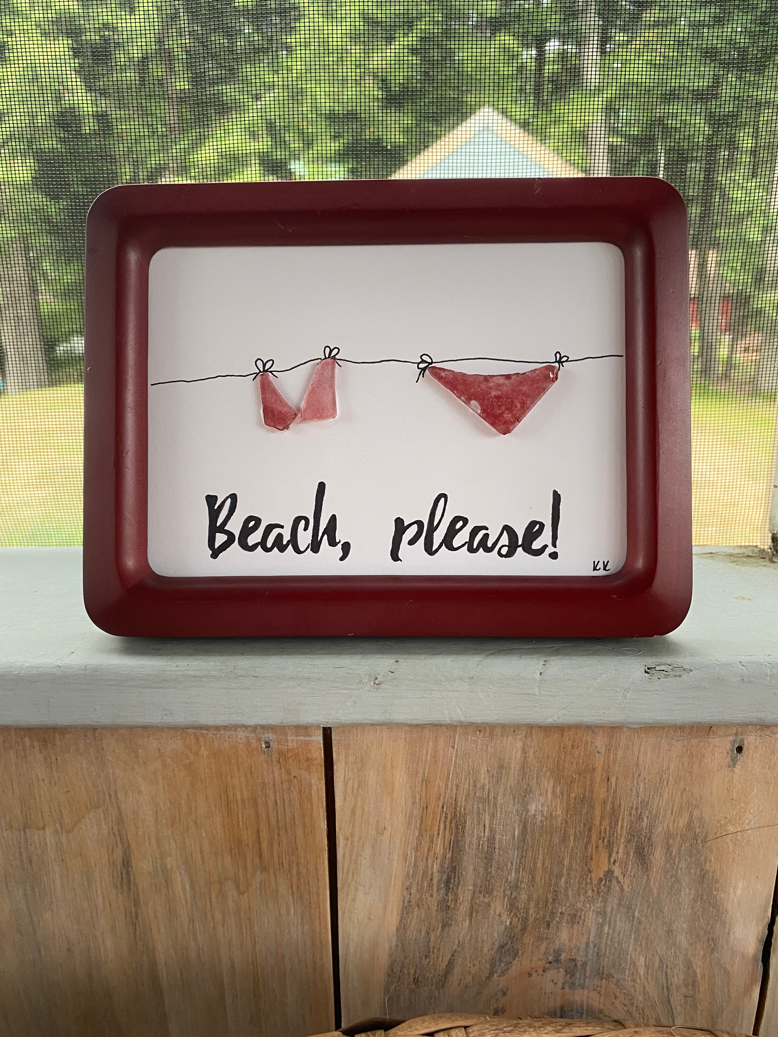 Beach, please! Rock and Sea Glass Wall Art