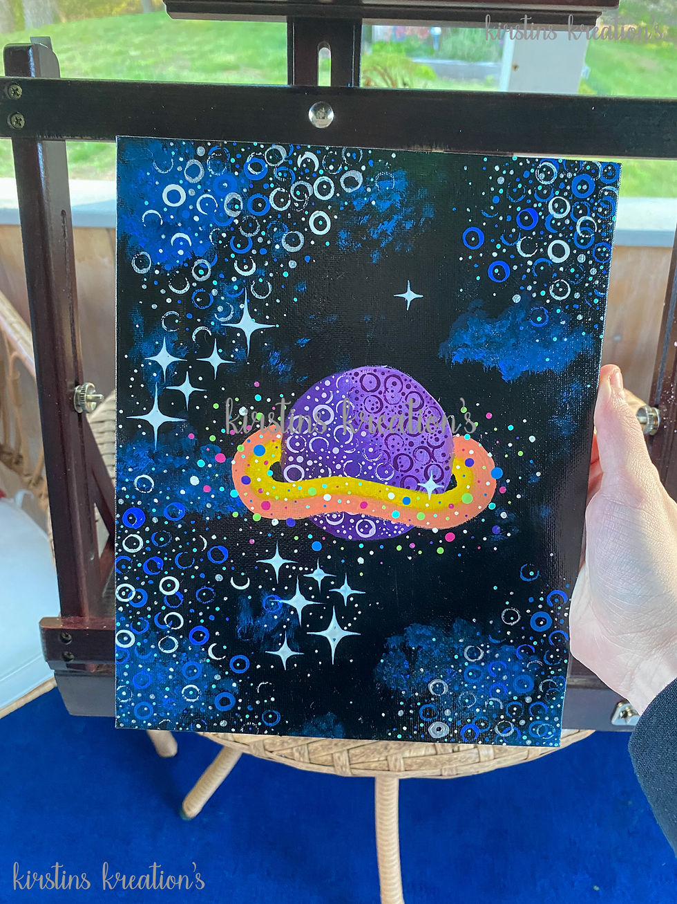Journey To Space Hand-Painted Canvas