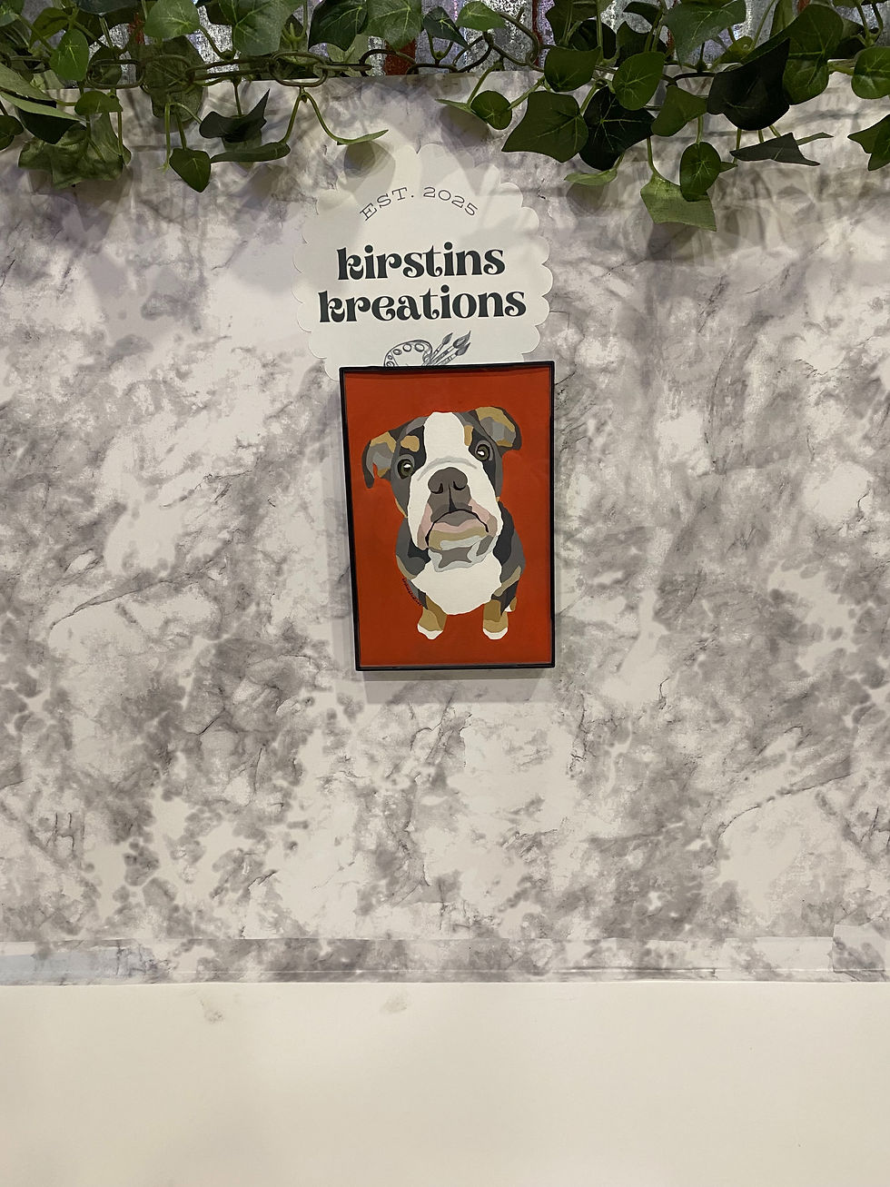 The Pitbull Original Dog Portrait Acrylic Painting