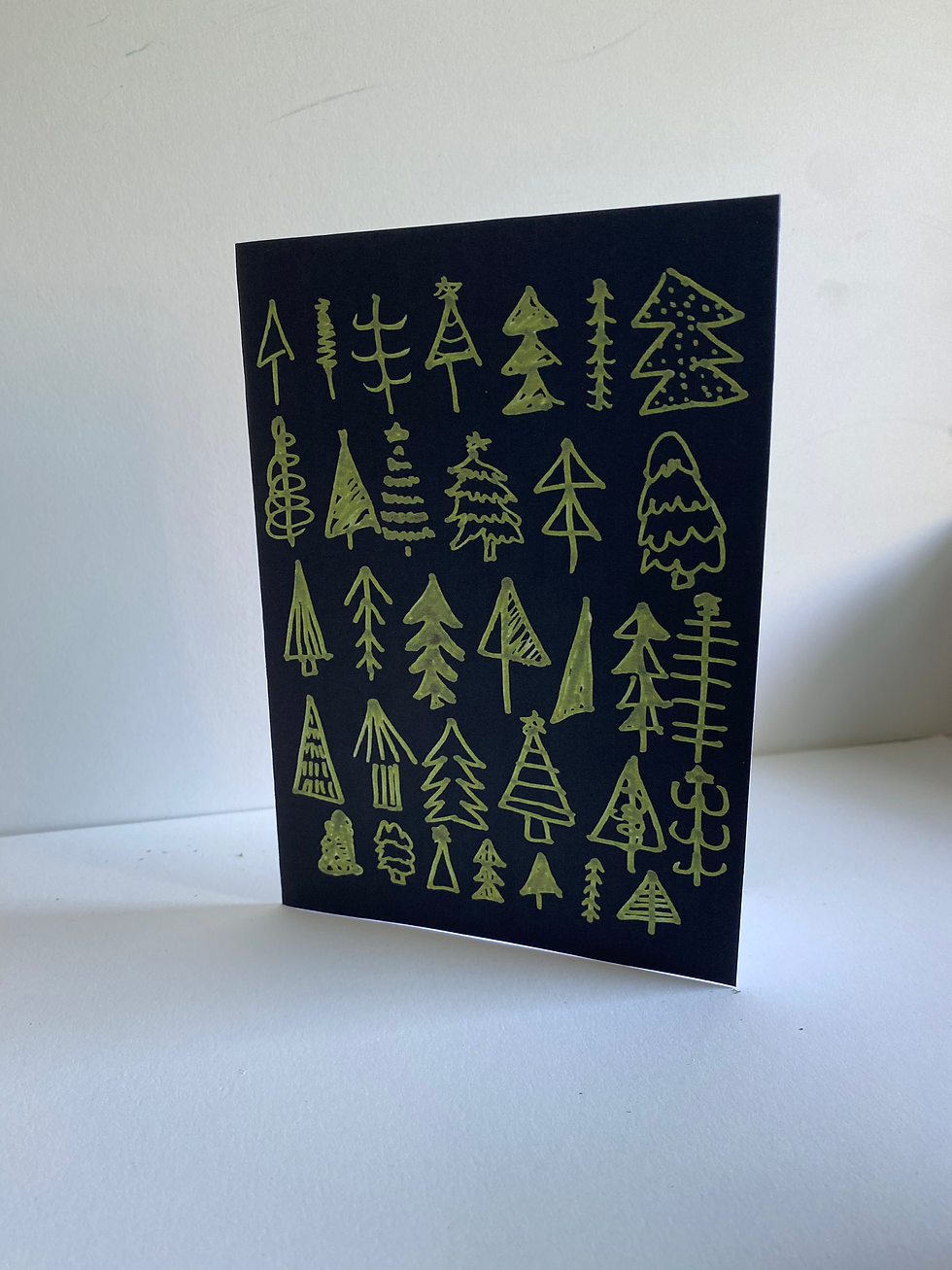 Christmas Trees Christmas Notecard
