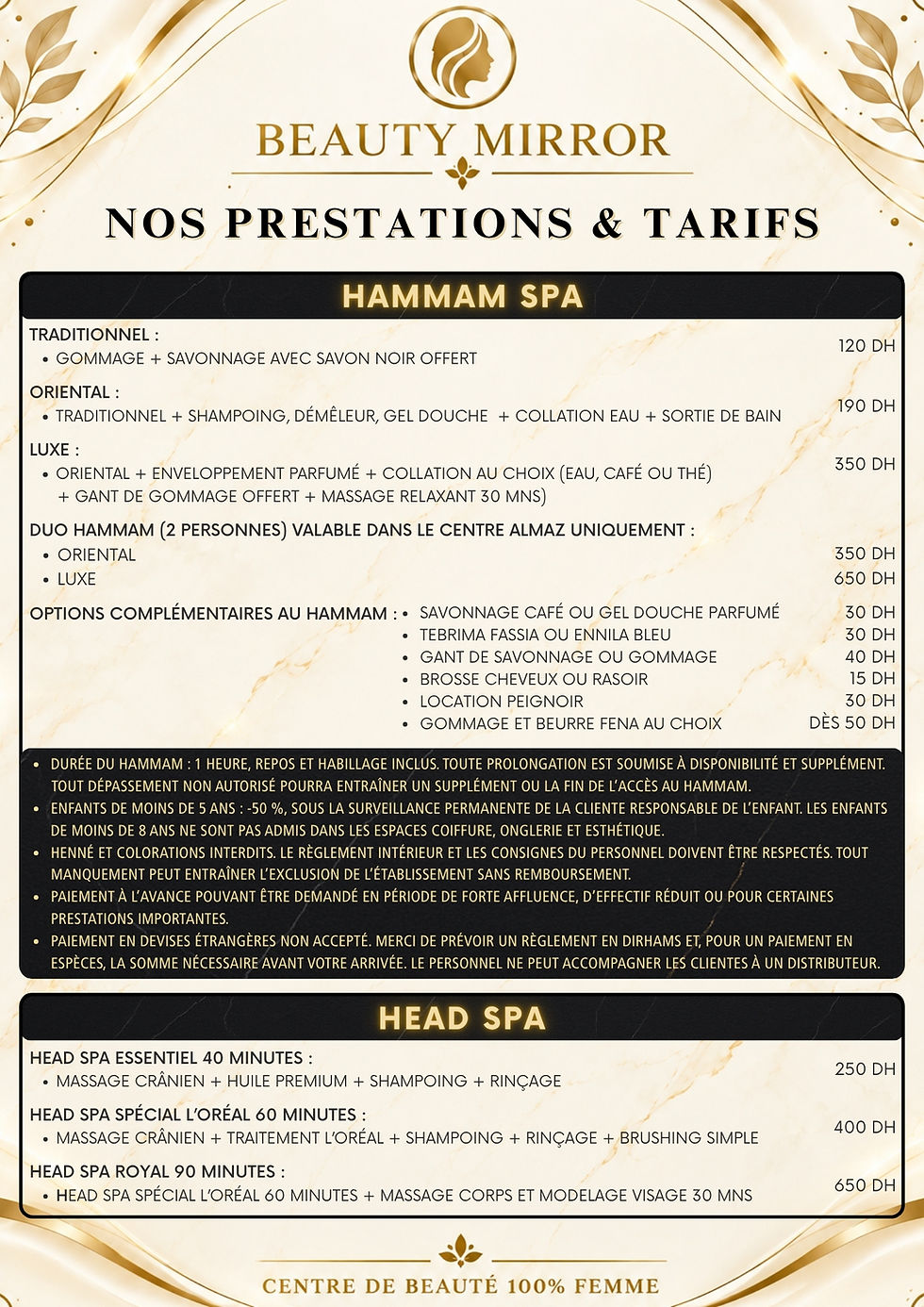 Services et tarifs 3