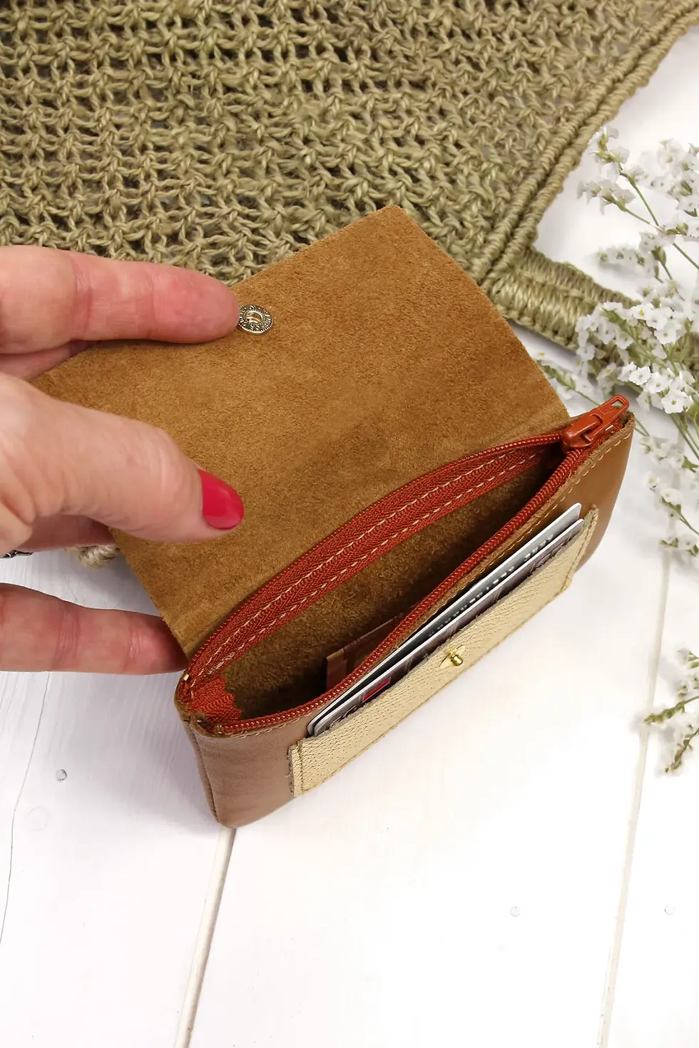 Miniature : PORTE MONNAIE ESSENTIEL Caramel - Barnabé Aime le Café