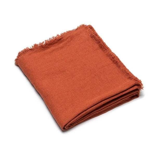Miniature : NAPPE LIN FRANGEE Brick - LinenMe