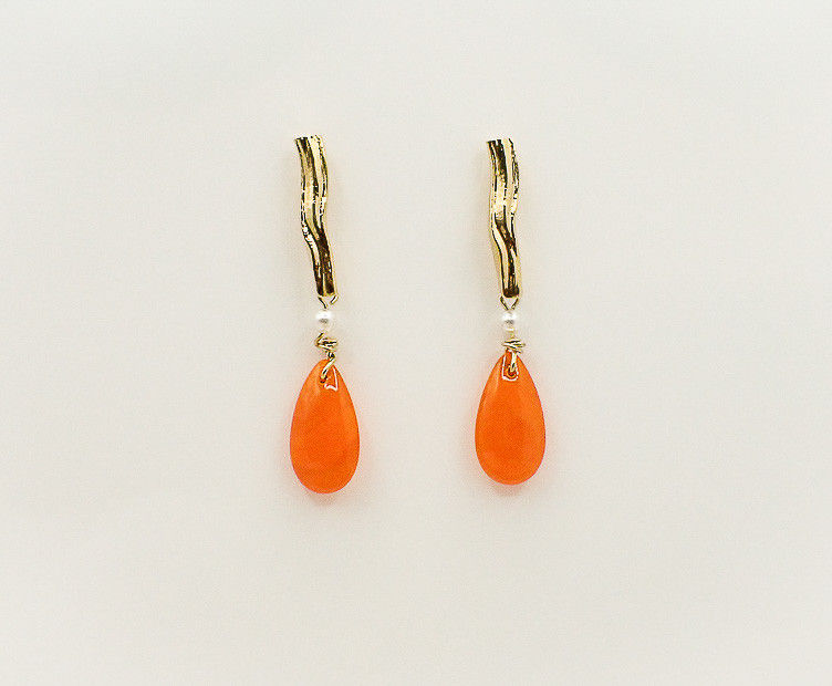Miniature : BOUCLES D'OREILLES Fantasia Orange - Chic Alors Paris
