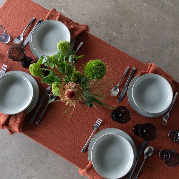 Miniature : NAPPE LIN FRANGEE Brick - LinenMe