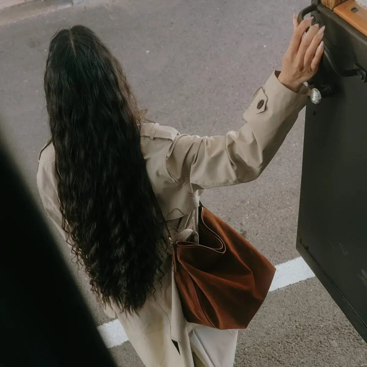 SAC SEAU SOFIA Brun Fauve - Bleu de Chauffe