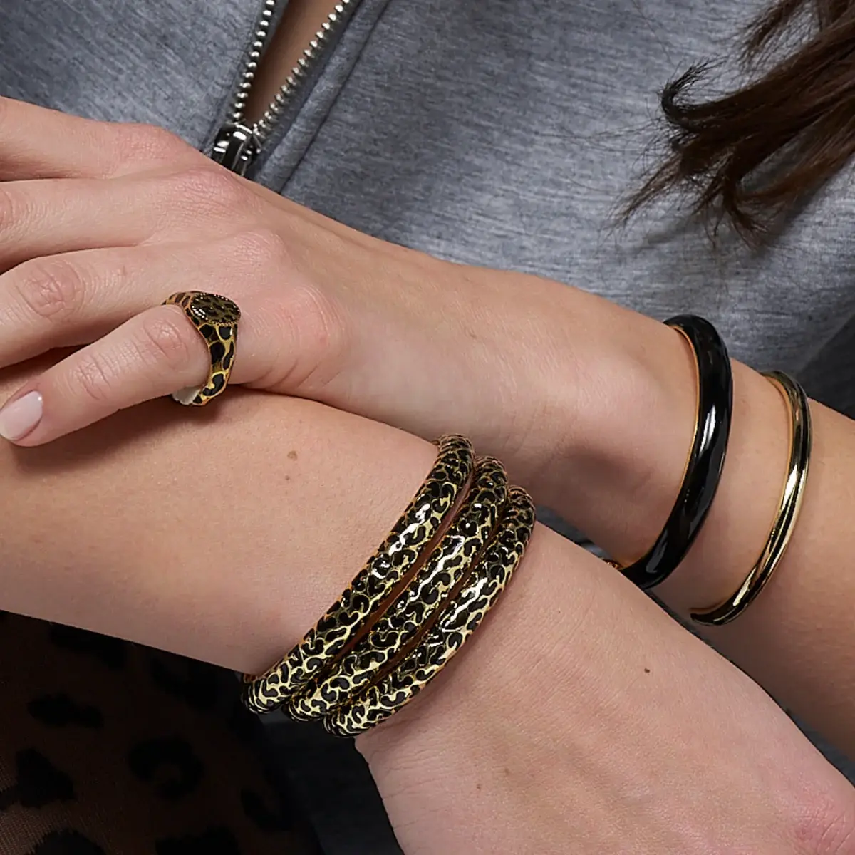 JONC AJUSTABLE BOMBE Léopard - Bangle Up