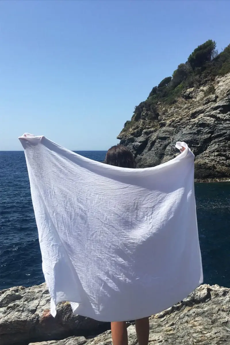 Miniature : PLAID/NAPPE DOUBLE GAZE DE COTON - Les Pensionnaires