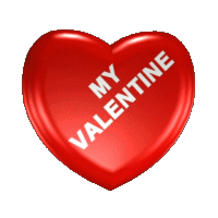 Nimated heart with my valentine written on it