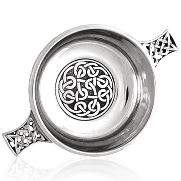 3.5" Pewter Quaich with Celtic Design Bottom