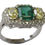 Thumbnail: 2.48 ct 3 Stone Emerald with Yellow Fancy Diamond Engagement Ring