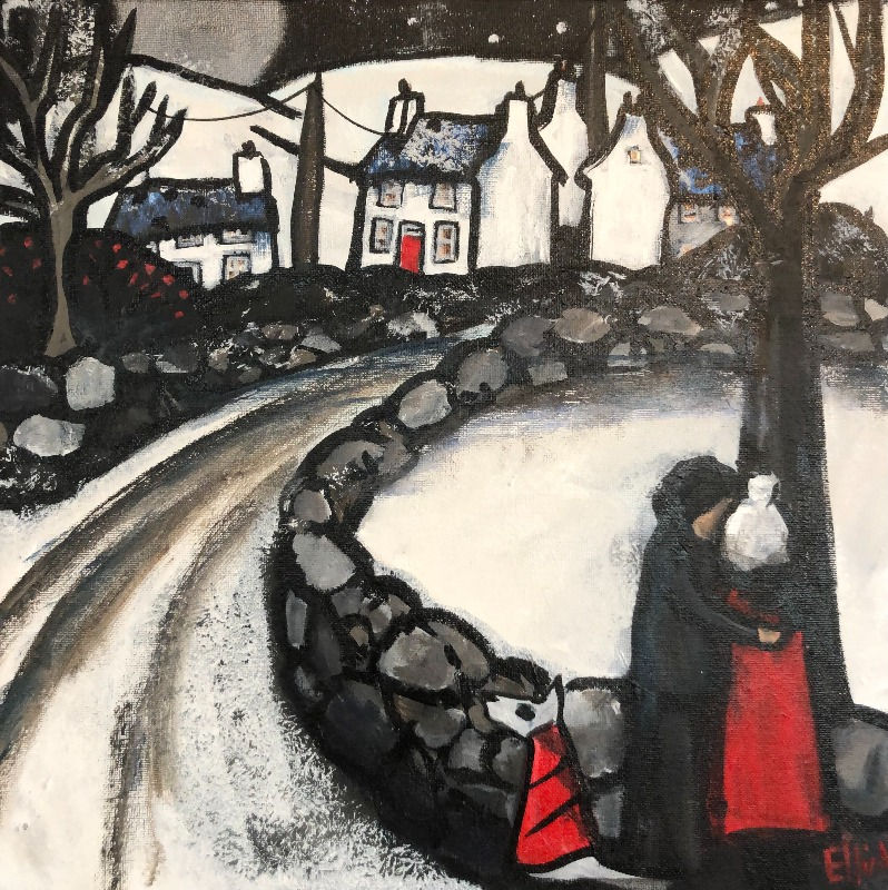 Winter Walk,  40 x 40cm