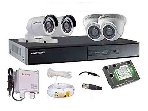 CCTV Set Up - 4 Cameras (CP PLUS, HikVision, Dahua)