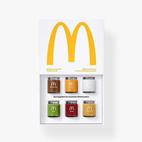 McDonald’s выпустят набор свечей с ароматами говядины, булки, кетчупа, огурца, сыра и лука