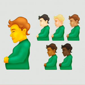 В новой версии Emoji 14.0 появится смайл беременного мужчины