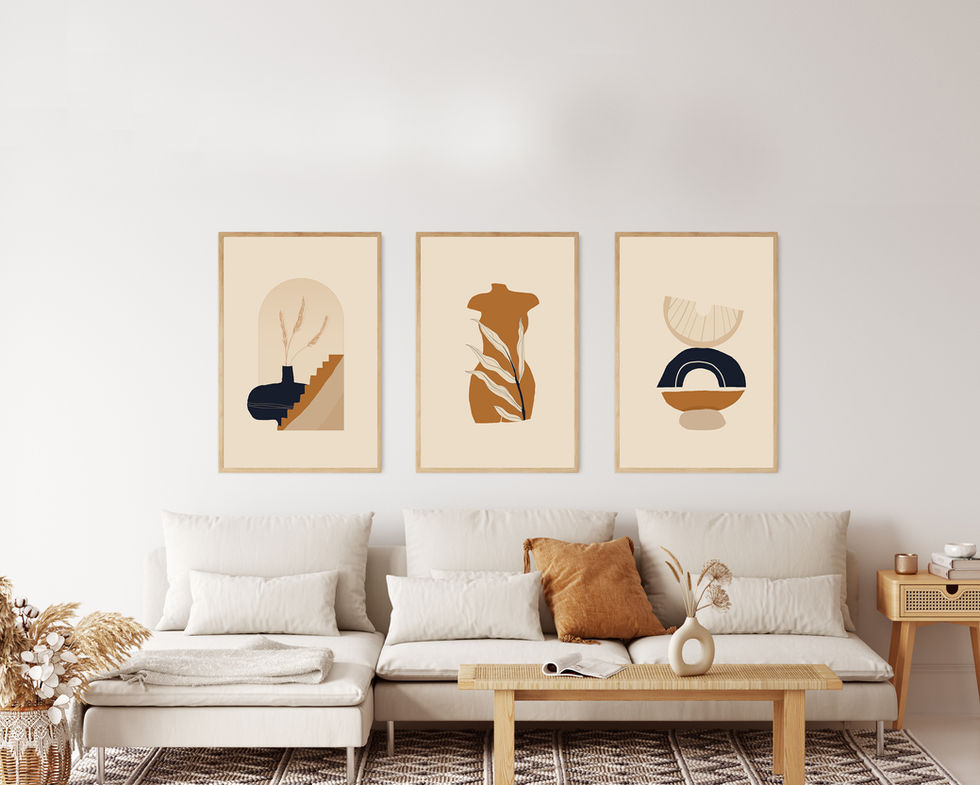 Abstract Boho Print Set
