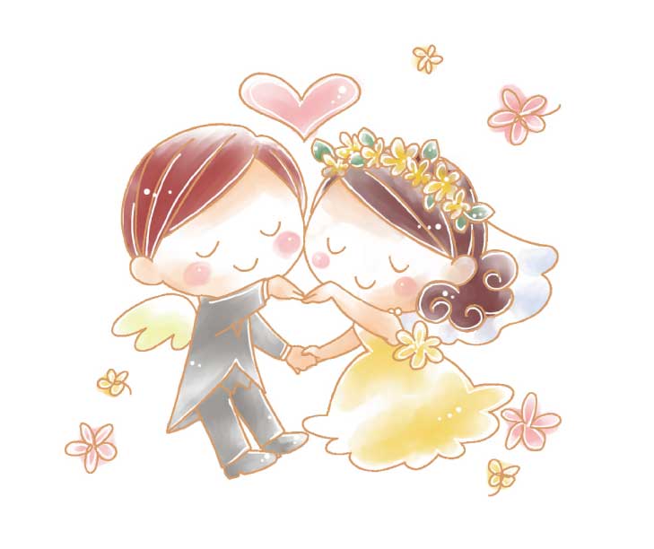 最新のhd 結婚 式 ウエディング イラスト 手書き