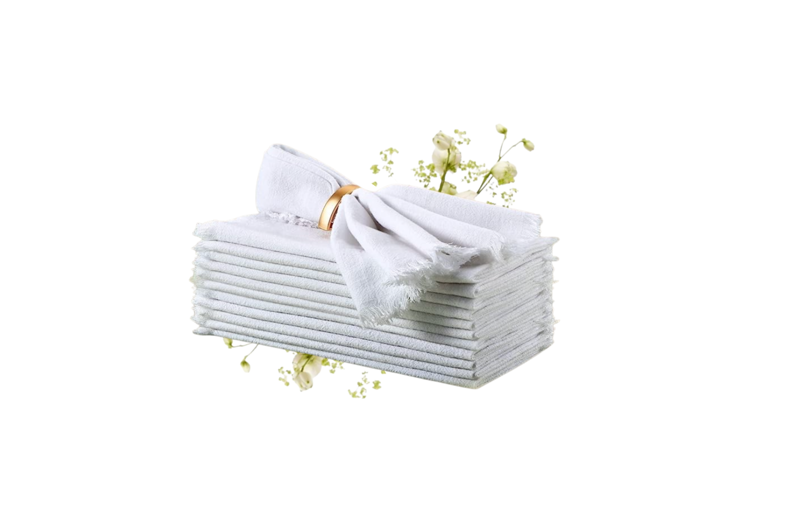 White Fringe Napkin