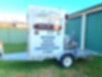 Trailer with mobile coldroom and a spit roaster