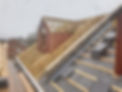 Roof under construction with framework