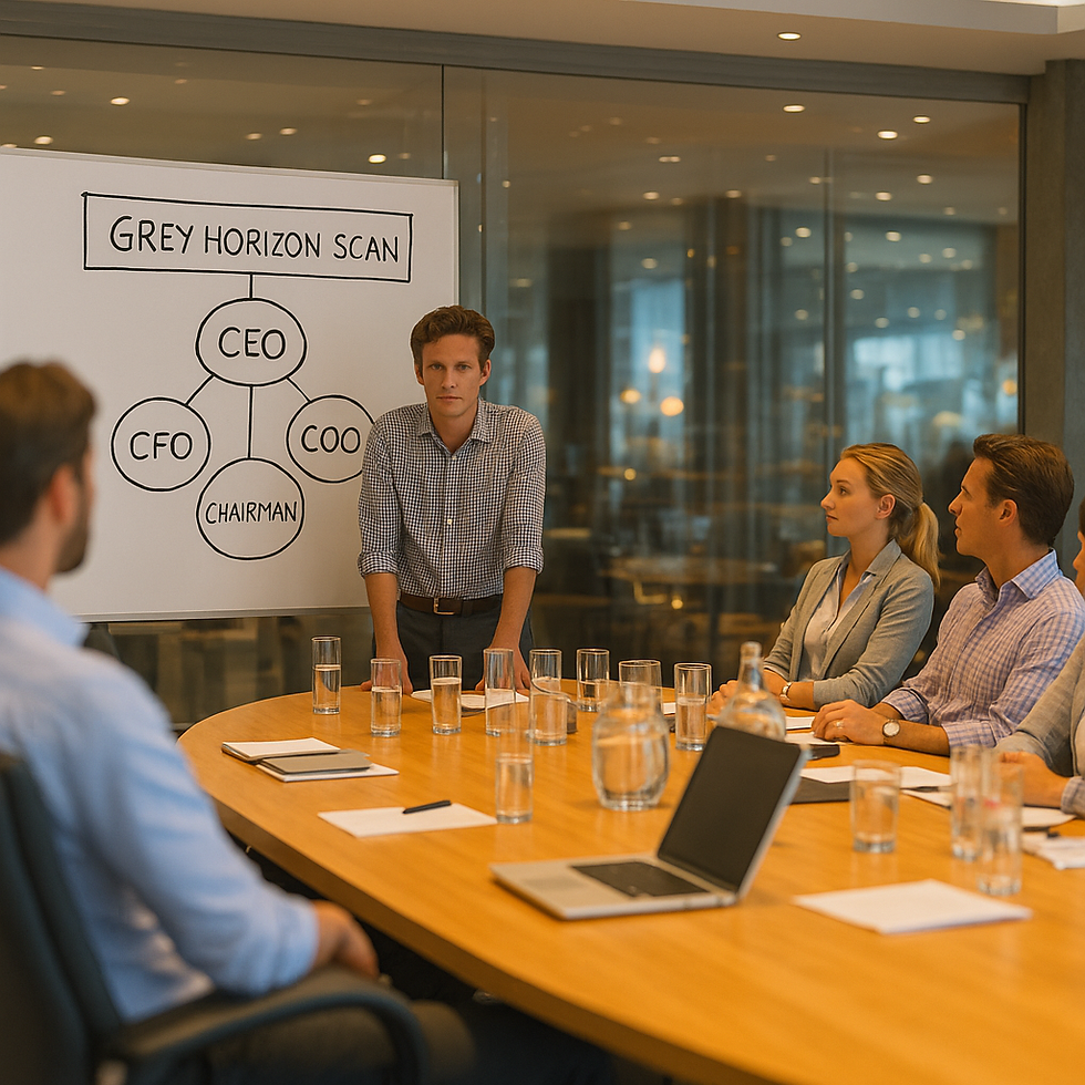 photograph of a business people gathered around a table discussing governance