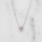 Petite Pavé Diamond Heart Necklace in gold