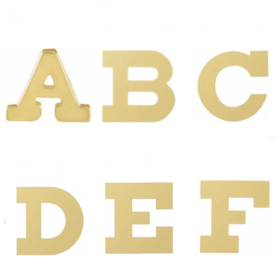 Personalized Initial Block Letter Bracelet | Gold