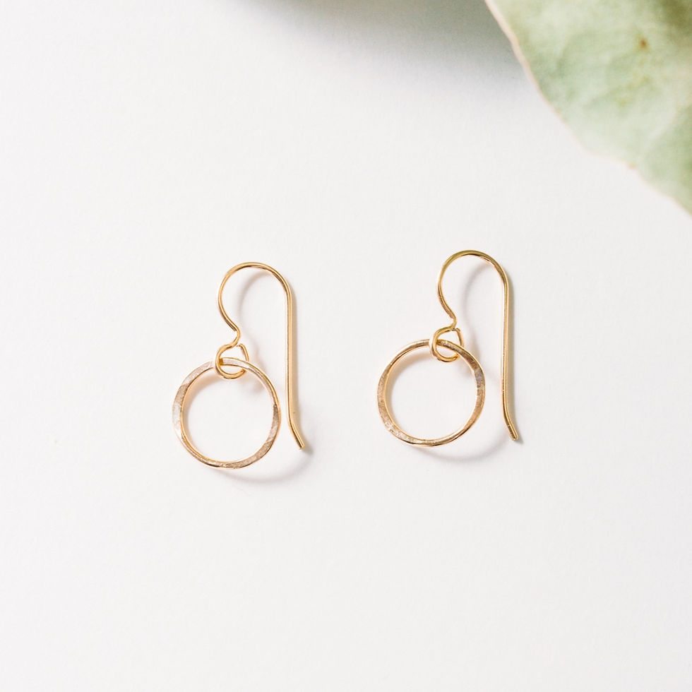 Thumbnail: Delicate gold circle earrings
