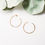 Thumbnail: Rose gold hammered hoop earrings