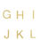 Thumbnail: Gold letters G, H, I, J, K, L