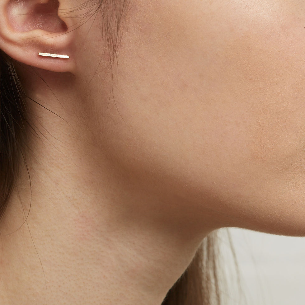 Elegant gold bar earrings
