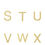 Thumbnail: Gold letters S, T, U, V, W, X
