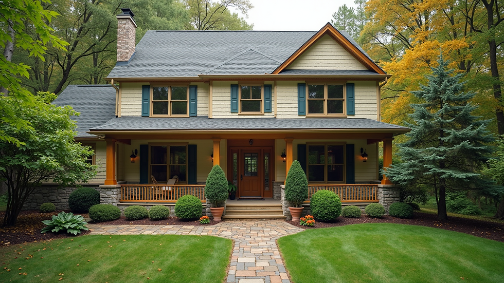 High angle view of home exterior renovation