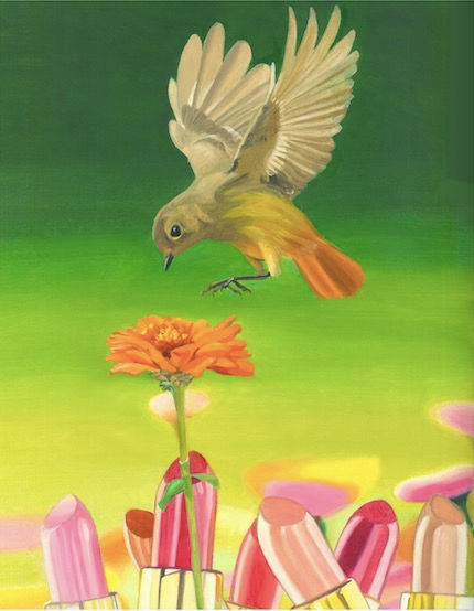 bird with lipsticks （original oil painting）