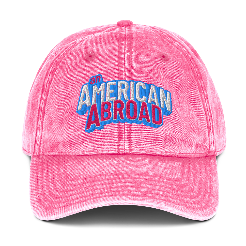 An American Abroad Vintage Washed Cotton Twill Hat — Movie Edition