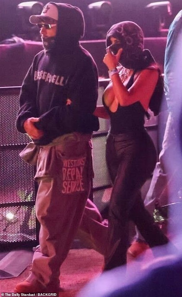 Kim Kardashian, 45, and Lewis Hamilton, 41, were spotted sweetly linking arms as the couple arrived for Justin Bieber's Coachella set on Saturday