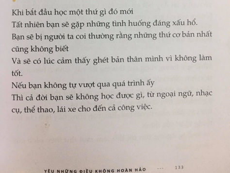 Khi bắt đầu học một thứ gì đó mới