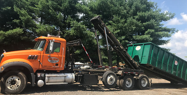Roll-off Truck and can