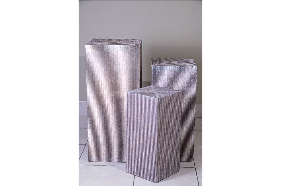 Set Pedestal Madera Champagne #2814