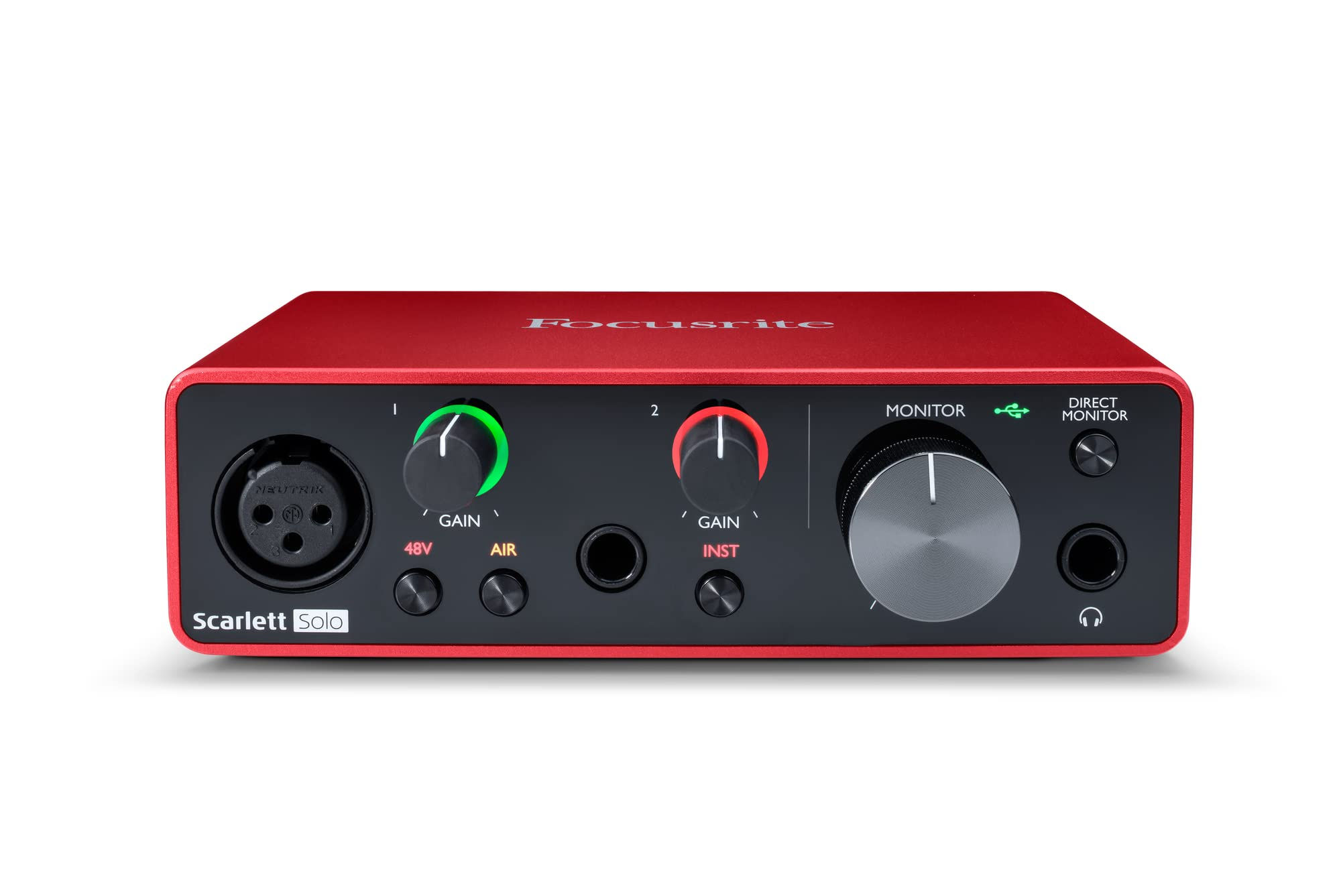 Focusrite Scarlett Solo 3. Gen USB-Audio-Interface-Bundle für Gitarristen, Sä...