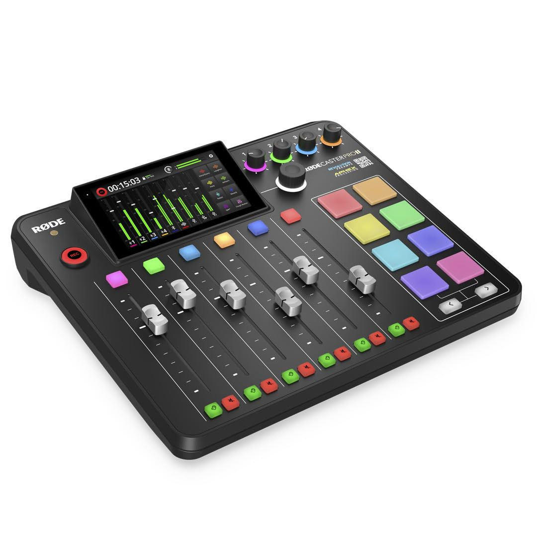 RØDE RØDECaster Pro II Alles-in-1 Produktionslösung für Podcasting, Streaming...