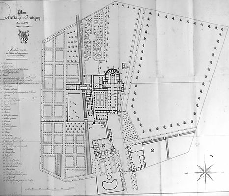 plan de l'abbaye de Pontigny