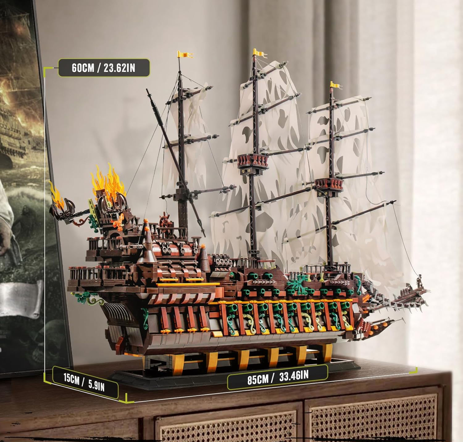 Flying Dutchman Klemmbaustein-Set | 4364 Klemmbausteine | Mould King 13197