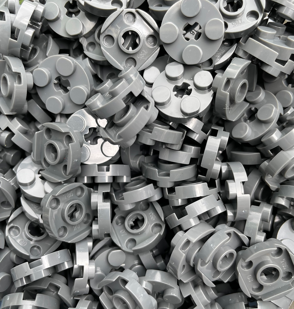 Miniaturbild: 100x Platte rund 2x2 mit Kreuz-Loch | 4032