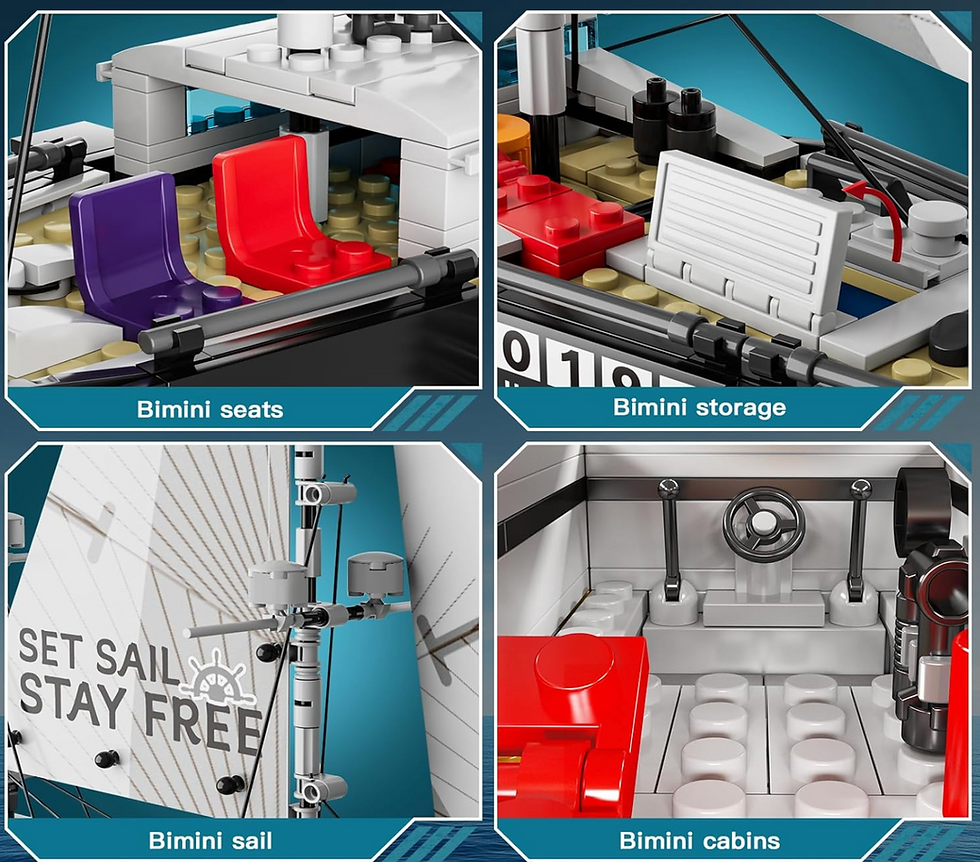 Miniaturbild: Modern Twin-Masted Sailboat | 893 Klemmbausteine | MouldKing