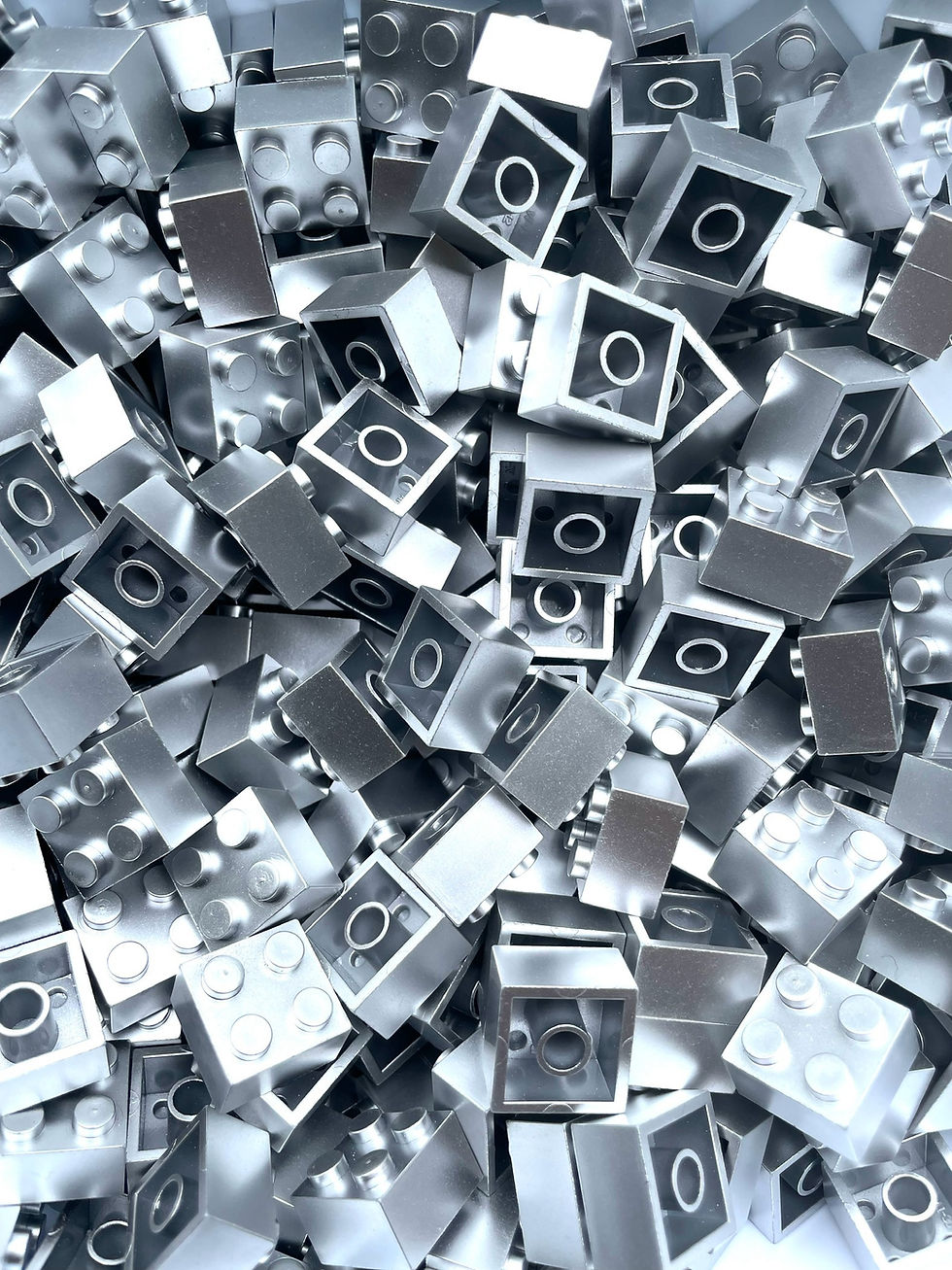 Miniaturbild: Klemmbaustein Chrome-Pack Stein 2x2 Silber