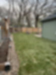 Olathe KS landscaping project with new sod and raised bed